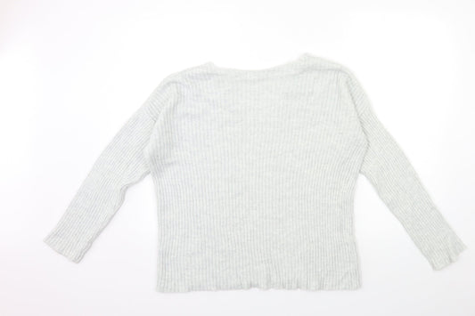 Womens UK Size S Topshop Grey Pullover Jumper