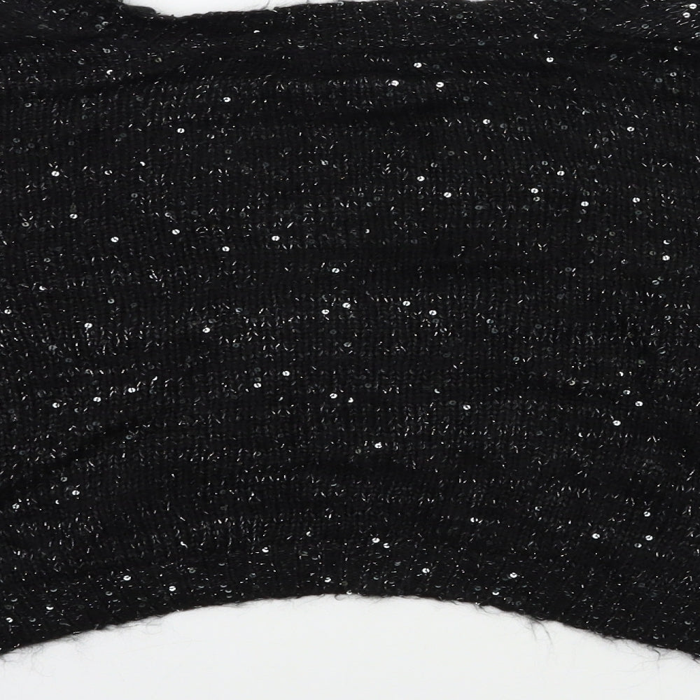 Womens UK Size 14 Papaya Black Cardigan Jumper