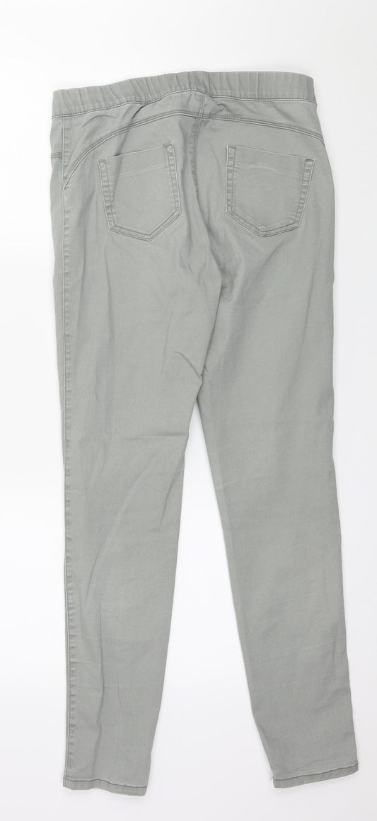 Denim & Co. Womens Grey Denim Jegging Jeans Size 10 L28 in