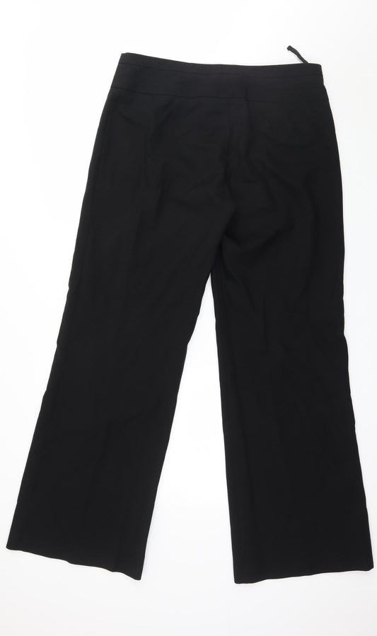 Womens UK Size 12 Evie Regular Fit Black Trousers
