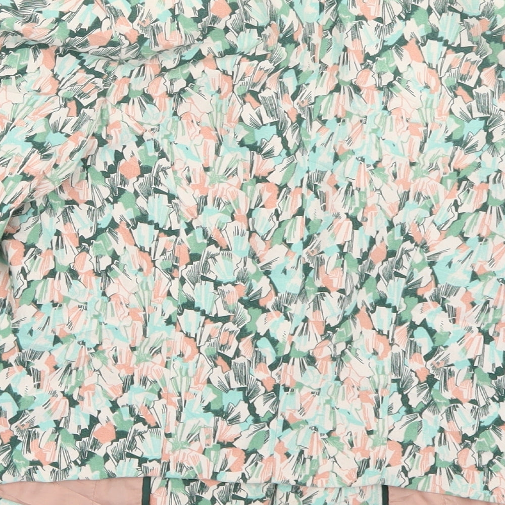 H&M Womens Green Geometric Jacket Blazer Size 6