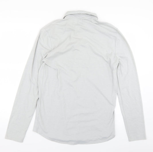 River Island Mens Grey Button-Up Size M
