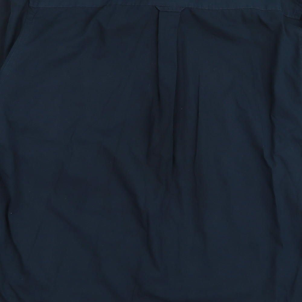 Mens UK Size M Maine Blue Button-Up Long Sleeve Casual Shirt