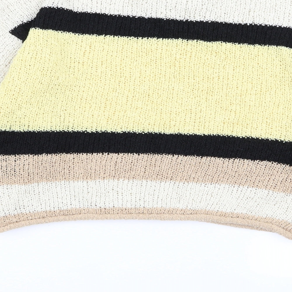 Divided by H&M Womens Multicoloured Striped Pullover Jumper Size S