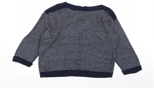 Indigo Womens Blue Pullover Jumper Size 14