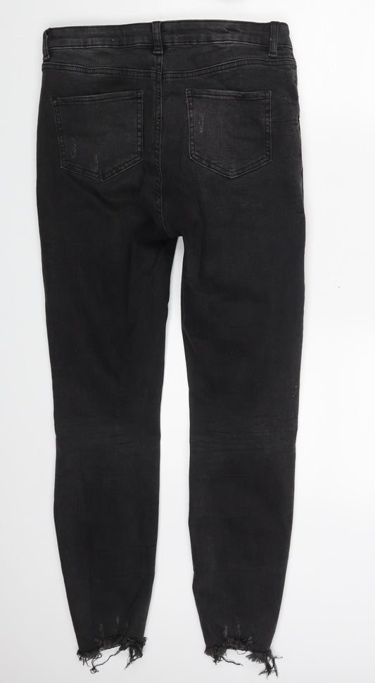 Denim Co. Womens Grey Denim Skinny Jeans Size 12 L26 in