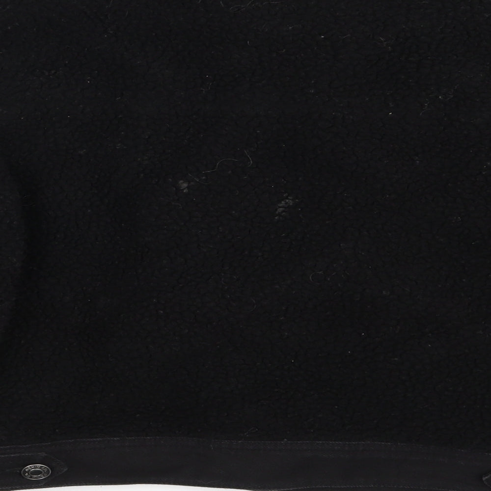 Brand and care label for Denim & Co. women’s black jacket coat, size UK 6