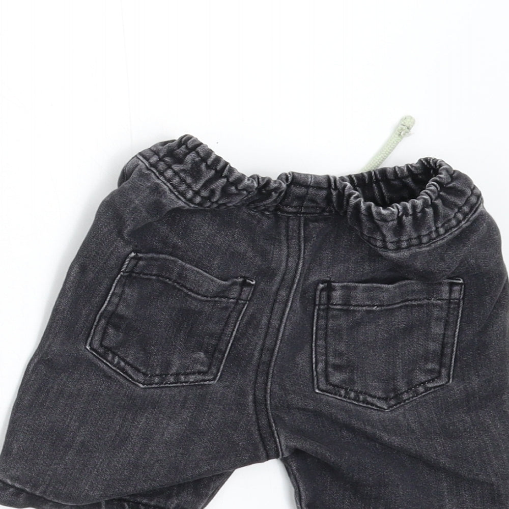 Primark Boys Black Denim Cropped Jeans Size 12-18 Months