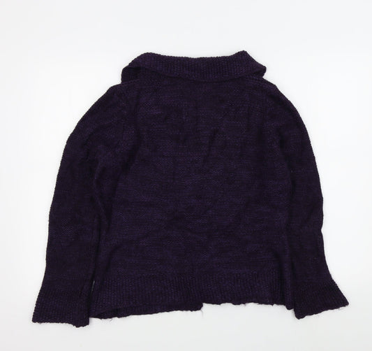 Womens UK Size M M&S Purple Cardigan Jumper
