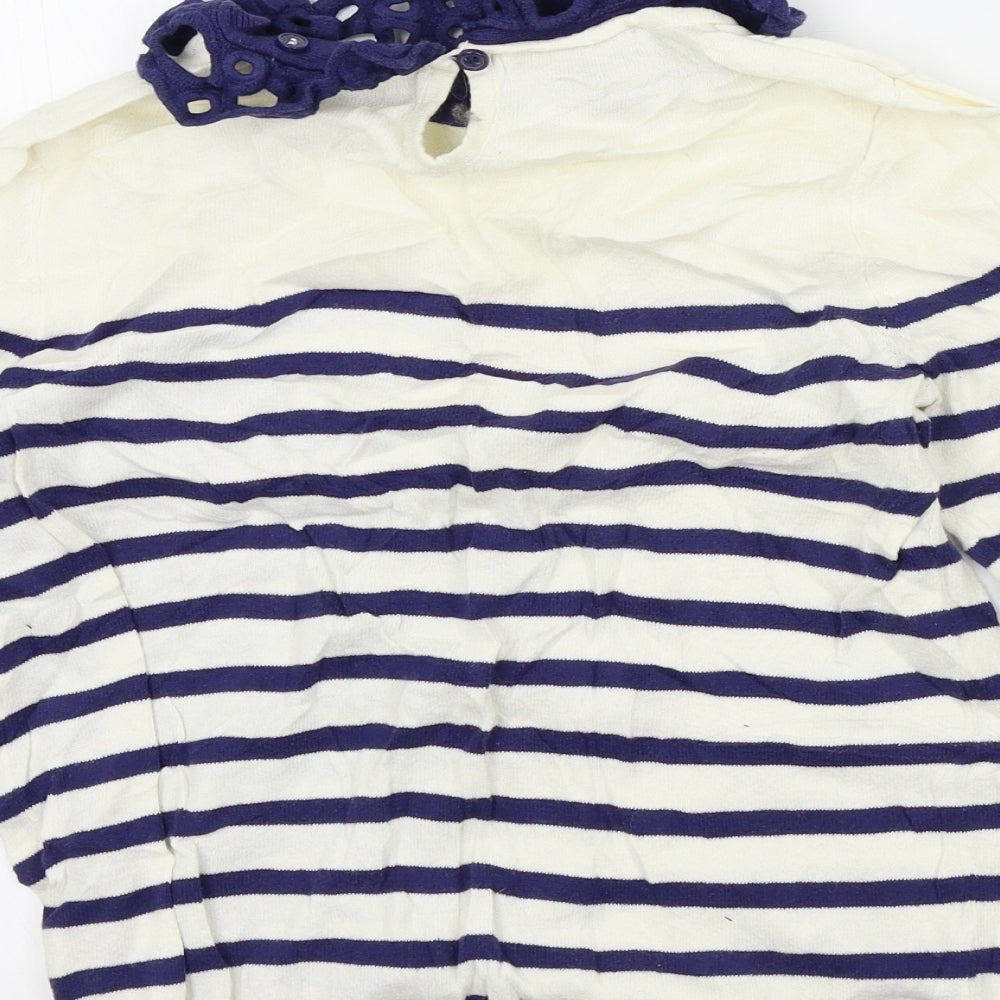 George Womens Beige Striped Pullover Jumper Size 10
