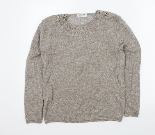 Abbey Bay Womens Brown Pullover Jumper Size L