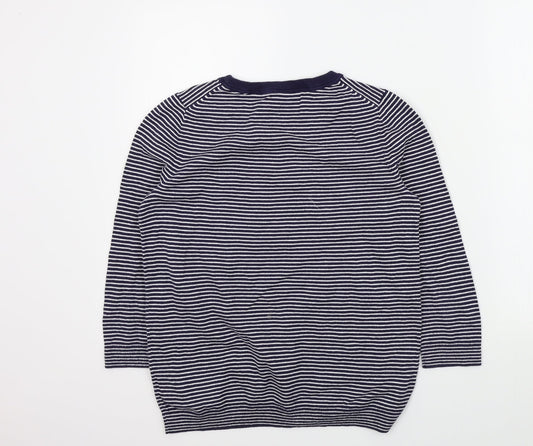 Gap Womens Blue Striped Pullover Jumper Size S