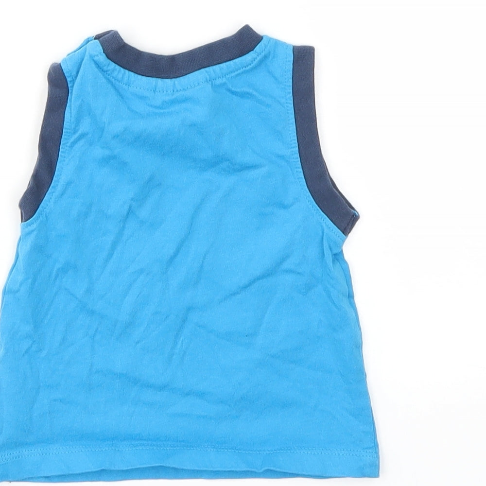 Liegelind Boys Blue Animal Print Basic T-Shirt Size 3-6 Months