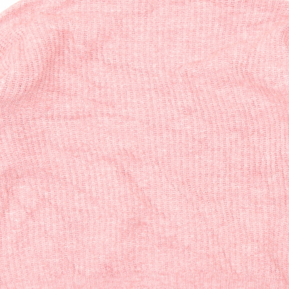 Womens UK Size S Papaya Pink Pullover Jumper