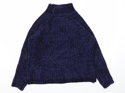 Womens UK Size 14 M&Co Blue Pullover Jumper