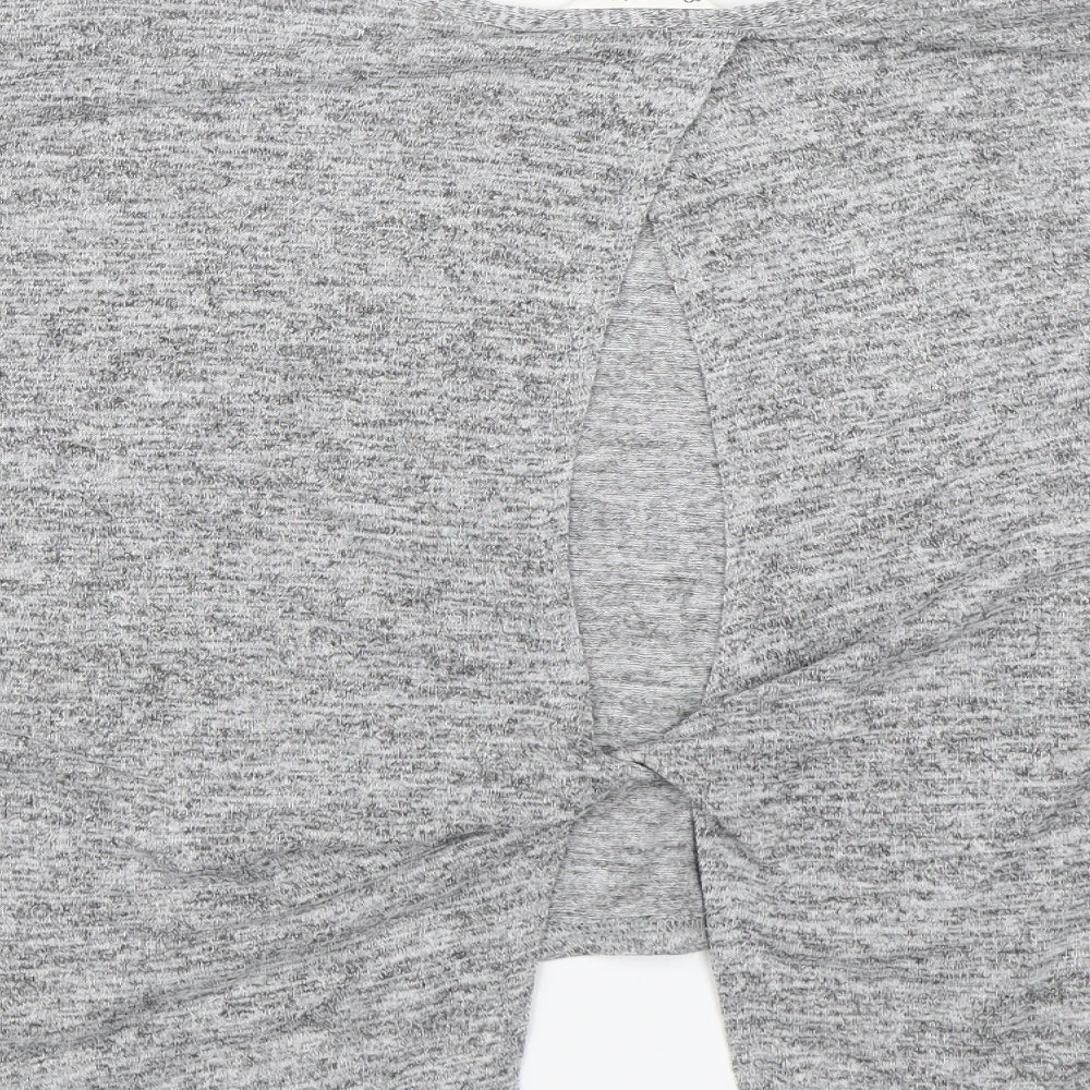 Miss Selfridge Womens Grey Basic T-Shirt Size 12