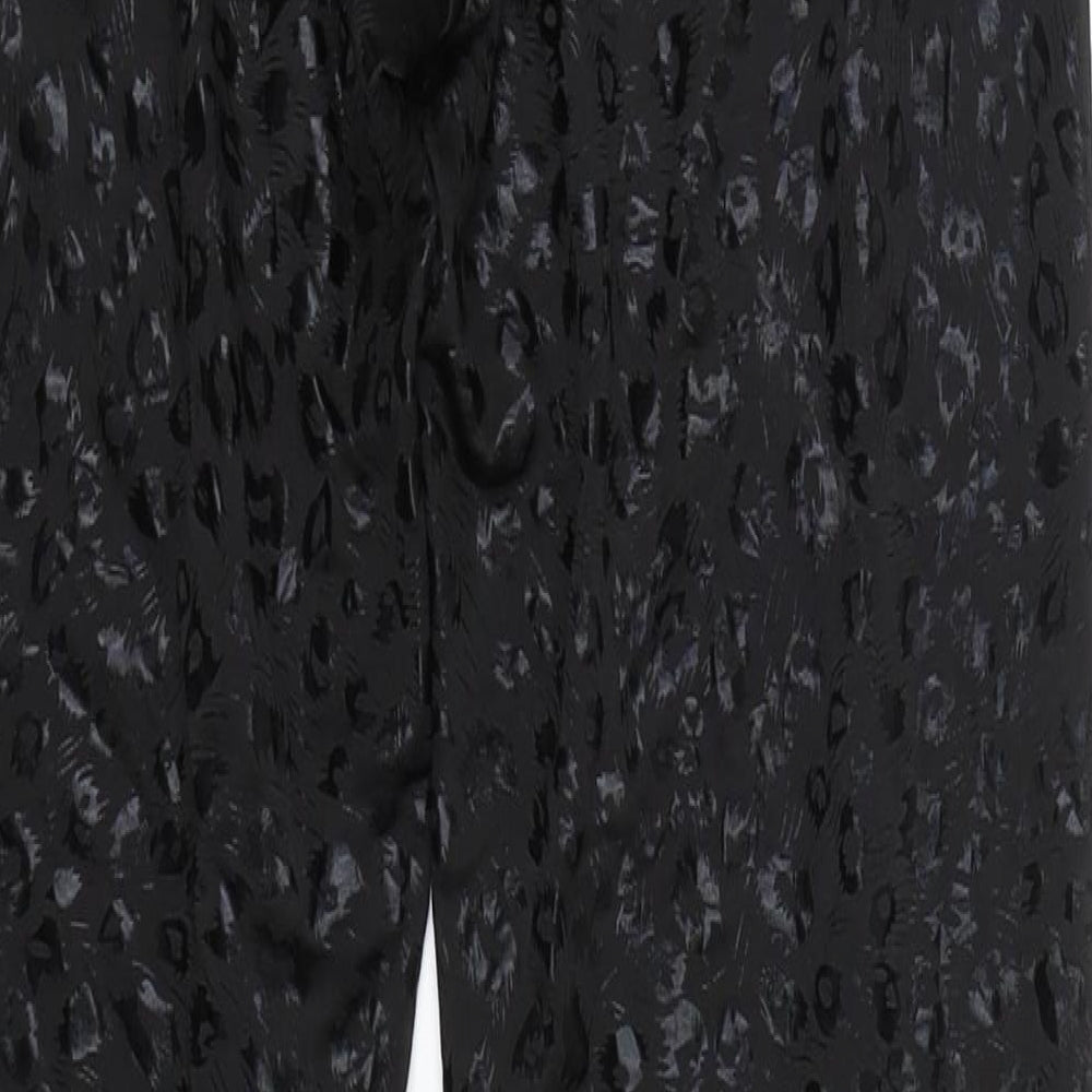 6126 Womens Black Animal Print Capri Leggings Size XS L27 in