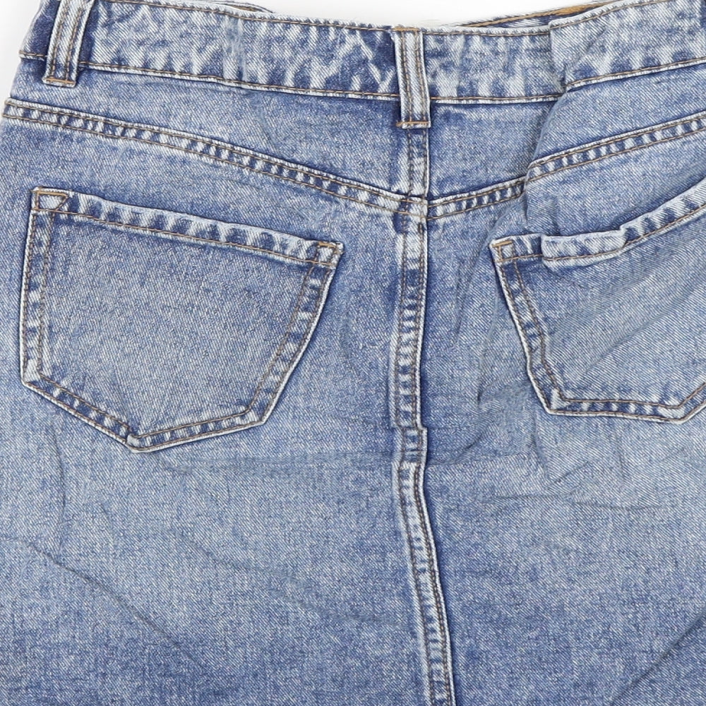 New Look Womens Blue Denim Bandage Skirt Size 8