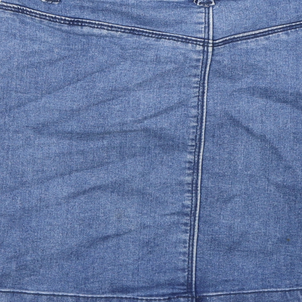 Missguided Womens Black Denim Bandage Skirt Size 4