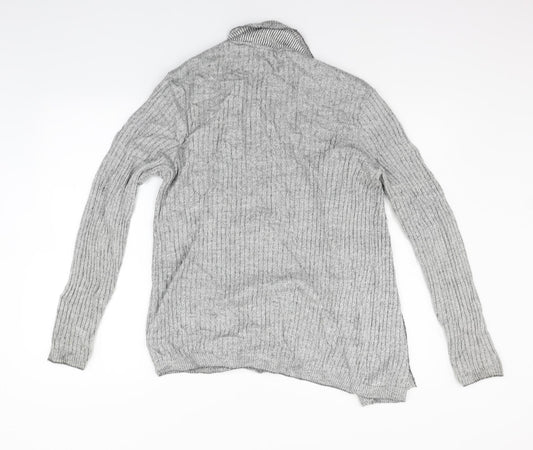 Womens UK Size L Cedar Wood State Grey Cardigan Jumper