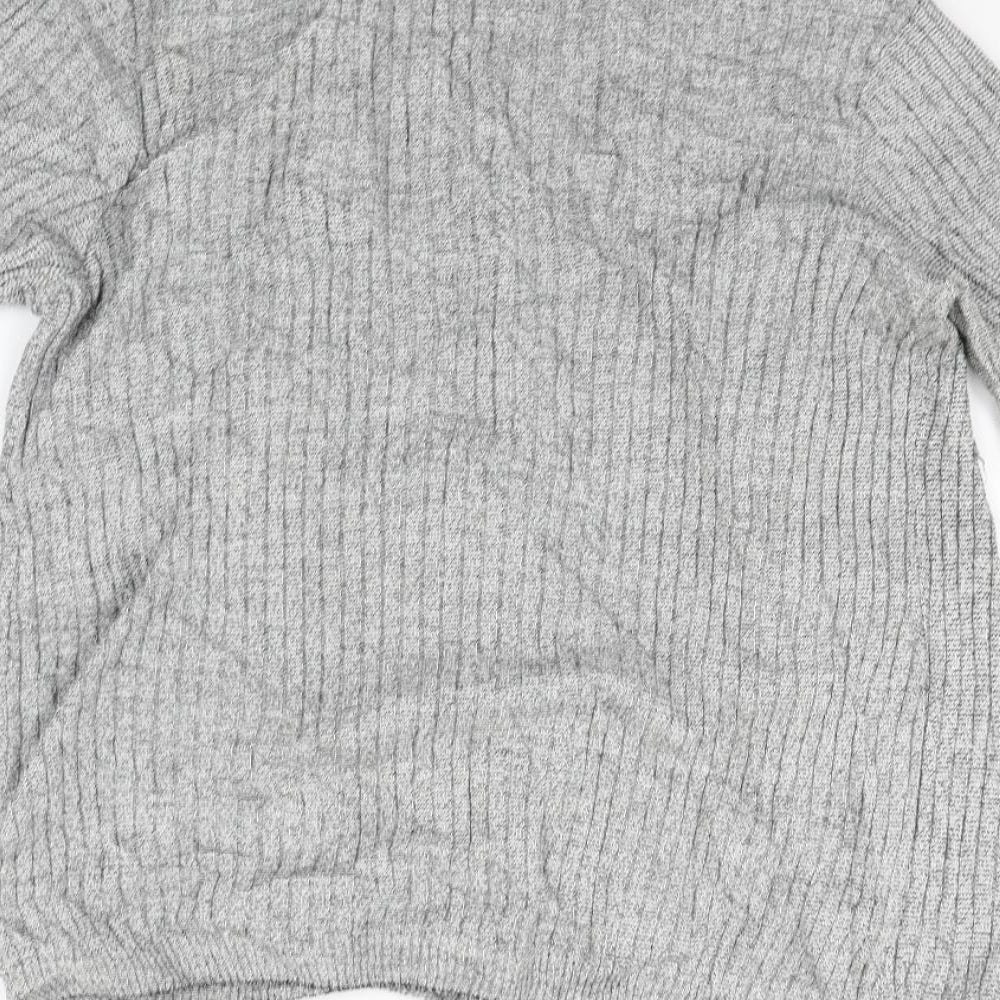Womens UK Size L Cedar Wood State Grey Cardigan Jumper