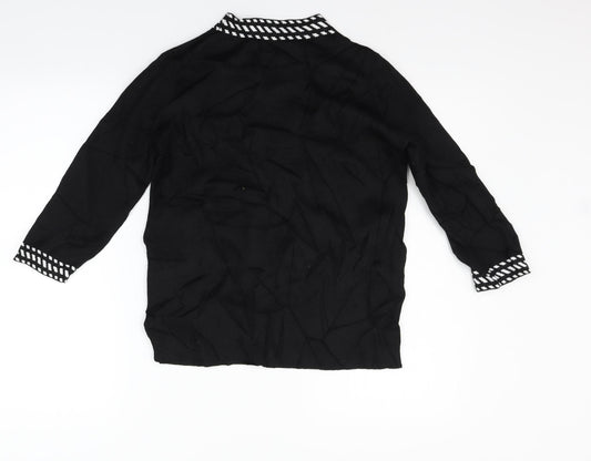Womens UK Size 8 Papaya Black Pullover Jumper