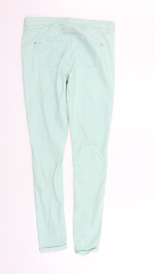 Topshop Womens Green Trousers Size 32 in L34 in