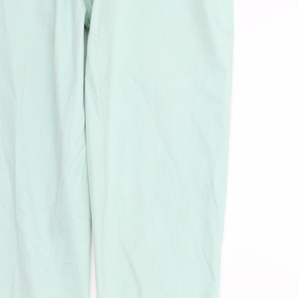 Womens UK Size 32 in Topshop Regular Fit Green Trousers