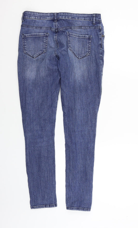 Denim & Co. Womens Blue Straight Jeans L27 in