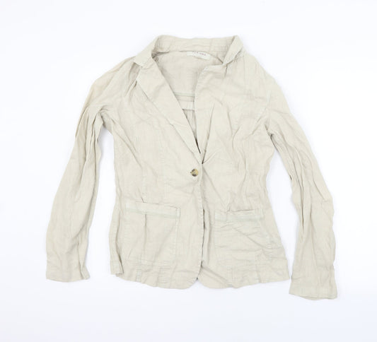 Womens UK Size 10 Per Una Beige Jacket