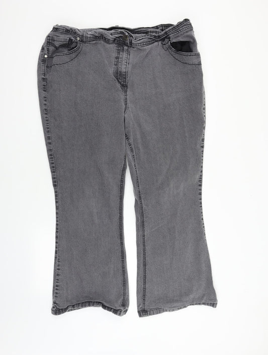 Womens UK Size 26 M&Co Regular Fit Straight Green Jeans