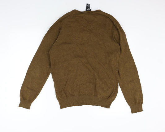 Womens UK Size M H&M Brown Henley Jumper