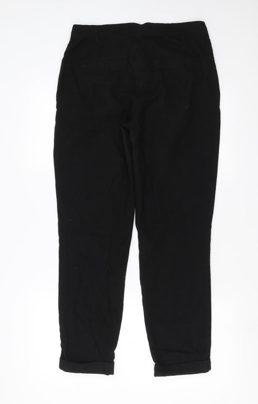Womens UK Size 12 H&M Regular Fit Black Trousers