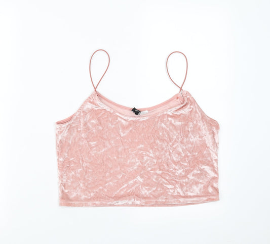 Womens UK Size L Divided by H&M Pink Camisole Blouse