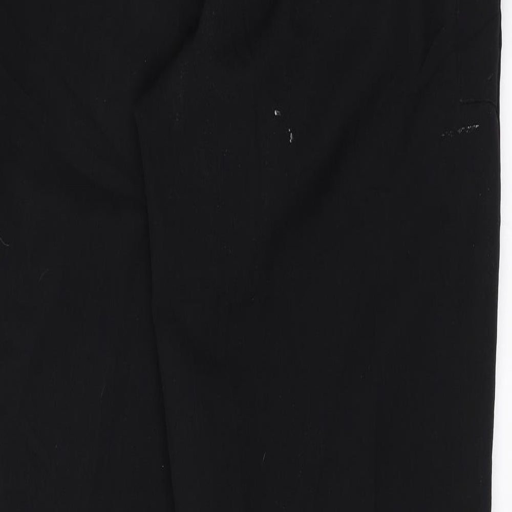 Mens UK Size 34 in Dimensions Regular Fit Black Trousers