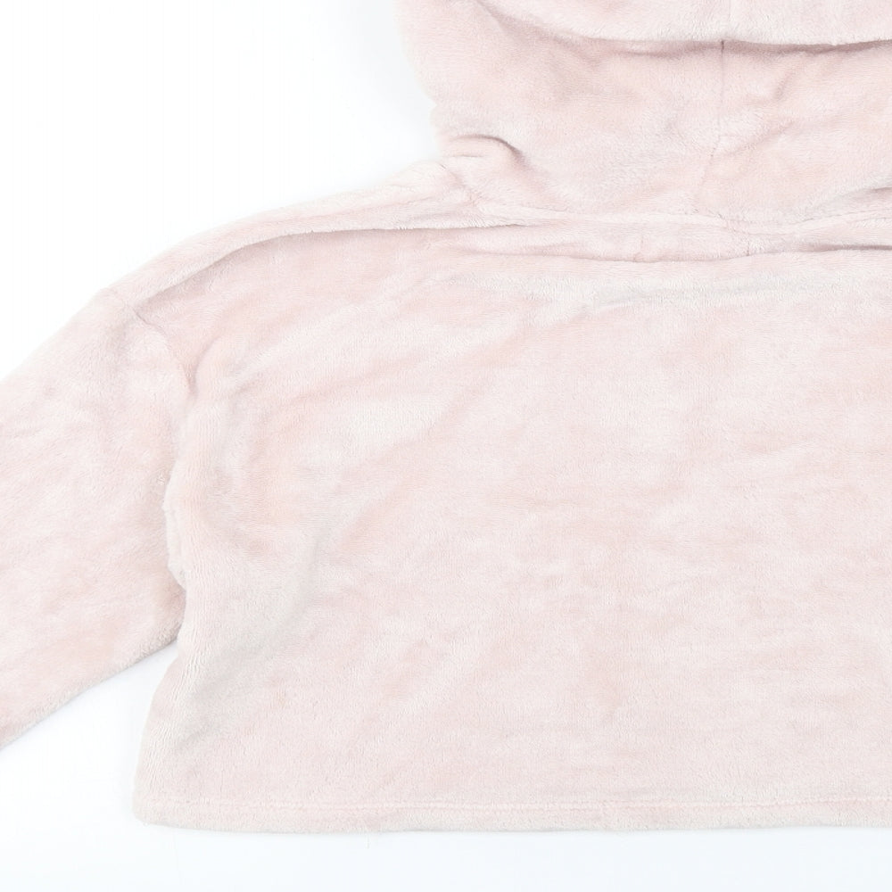 Bershka Womens Pink Pullover Hoodie Size M