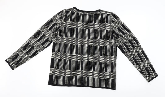 Womens UK Size 14 Papaya Black Pullover Jumper