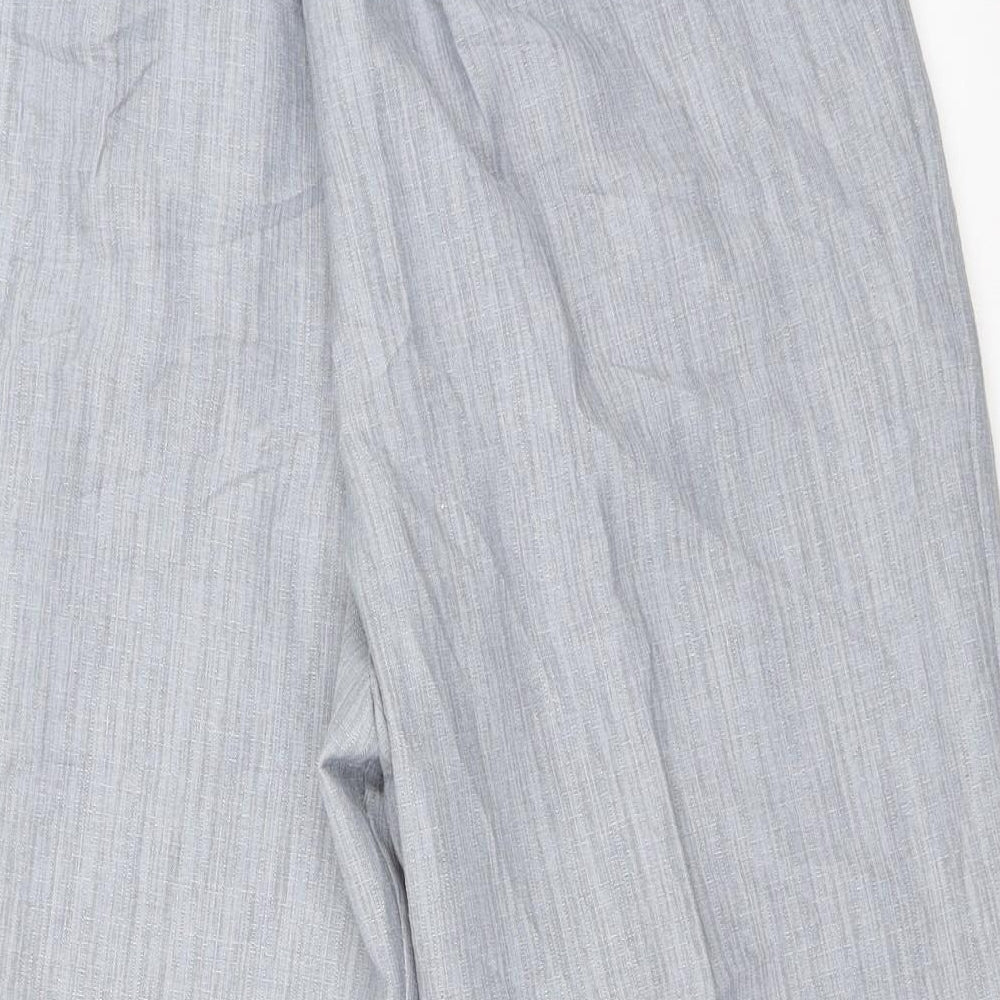 Womens UK Size L Preworn Regular Fit Cropped Grey Trousers