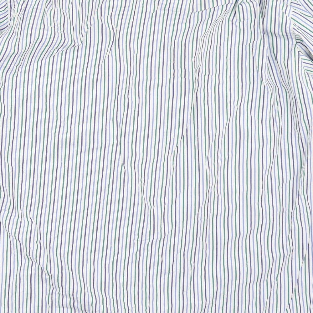 Mens UK Size 17.5 James Meade White Button-Up Long Sleeve Casual Shirt