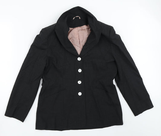 Additional front view of Principles women’s grey jacket blazer, size UK 14