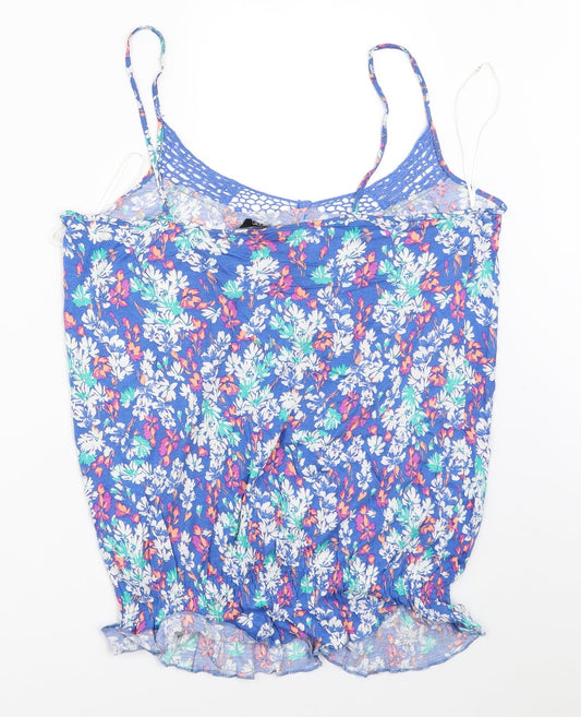 F&F Womens Blue Floral Camisole Blouse Size 10