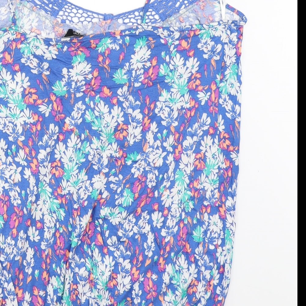 F&F Womens Blue Floral Camisole Blouse Size 10