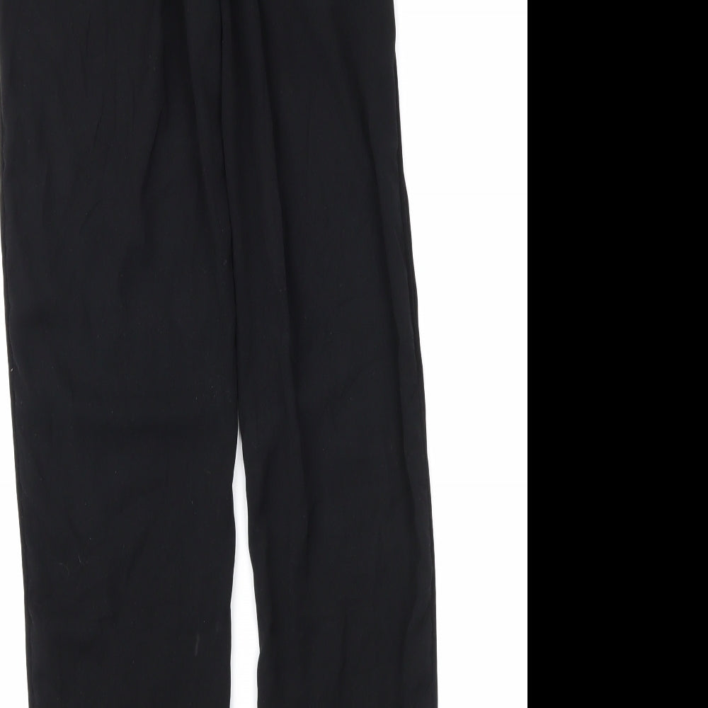Womens UK Size 4 H&M Regular Fit Black Trousers