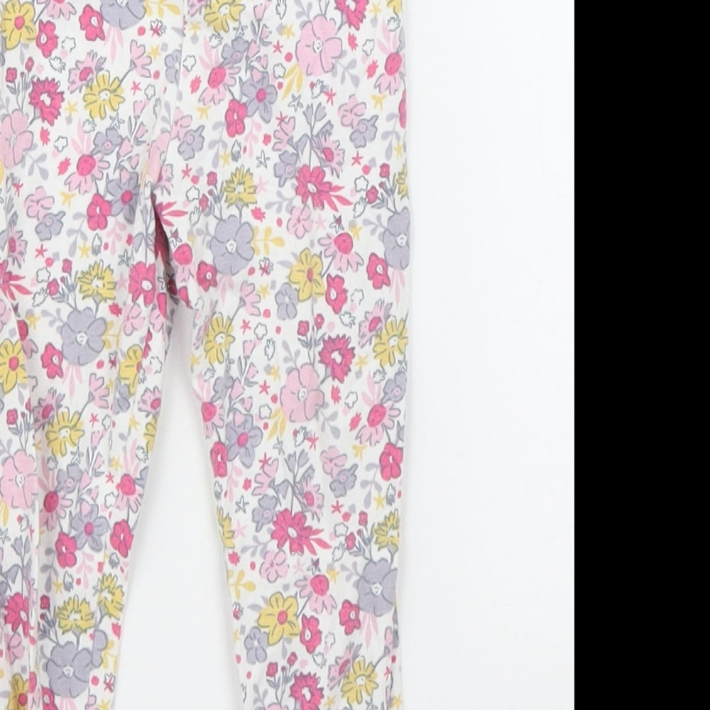 Me To You Girls Pink Floral Capri Leggings Size 9 Months