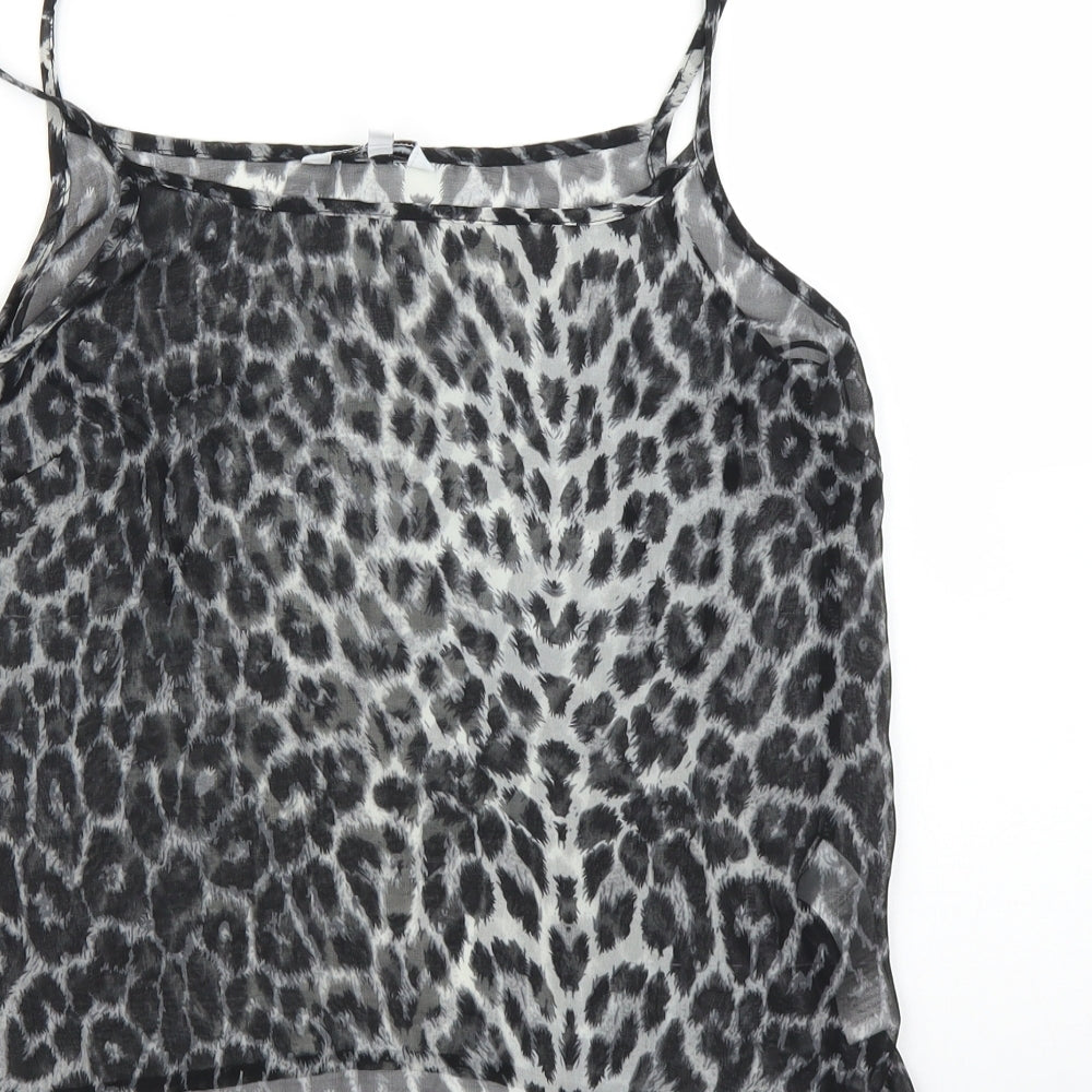 Womens UK Size 10 New Look Grey Camisole Blouse