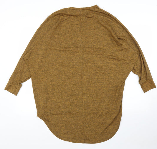 Womens UK Size S New Look Brown Basic Blouse
