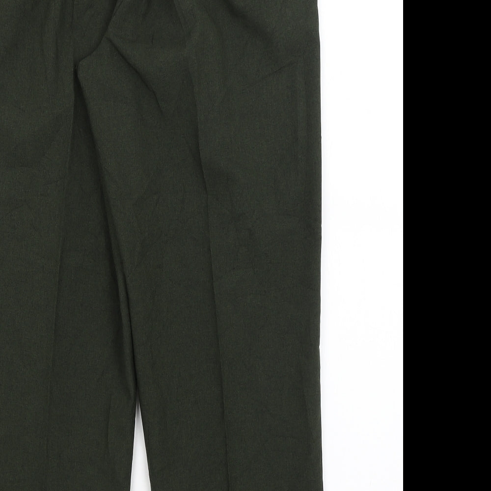 Womens UK Size 14 Classics Regular Fit Green Trousers