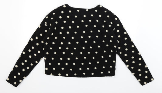 New Look Womens Black Polka Dot Pullover Jumper Size S