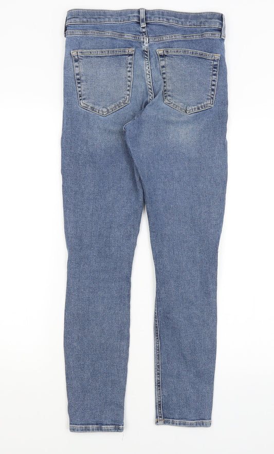 Womens UK Size 30 in Topshop Regular Fit Tapered Blue Jeans