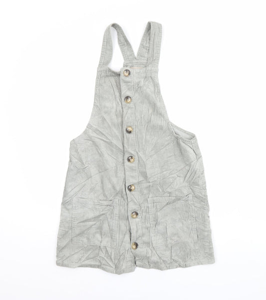 Additional front view of Denim & Co. women’s green corduroy mini, size UK 10